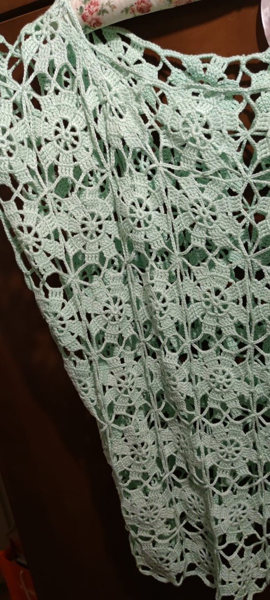 El Örgüsü Mint Yeşil Dantel Bluz - Görsel 2