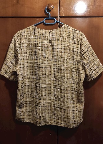 Kısa Kollu Retro Bluz - Görsel 2