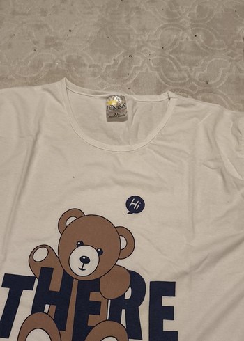 Beyaz Baskılı Hamile Tişörtü - Görsel 2