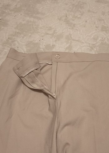 Bej  Keten Kadın Pantolon - Görsel 2