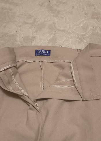 Bej  Keten Kadın Pantolon - Görsel 3