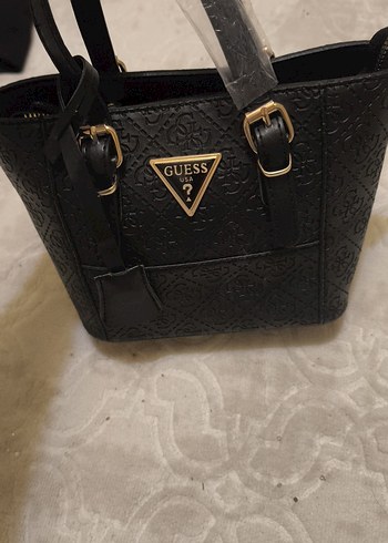 Guess Siyah Deri Tokalı Kadın Çanta - Görsel 2