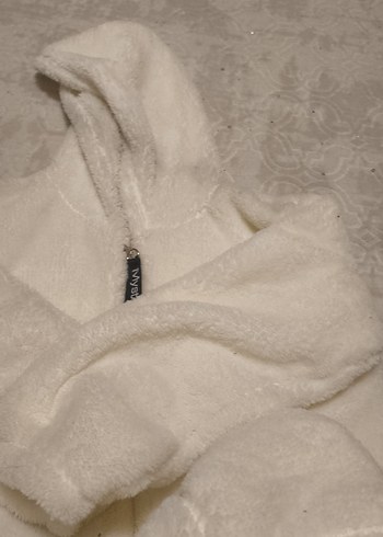 Kapüşonlu bek  Fermuarlı Kadın peluş Ceket - Görsel 2