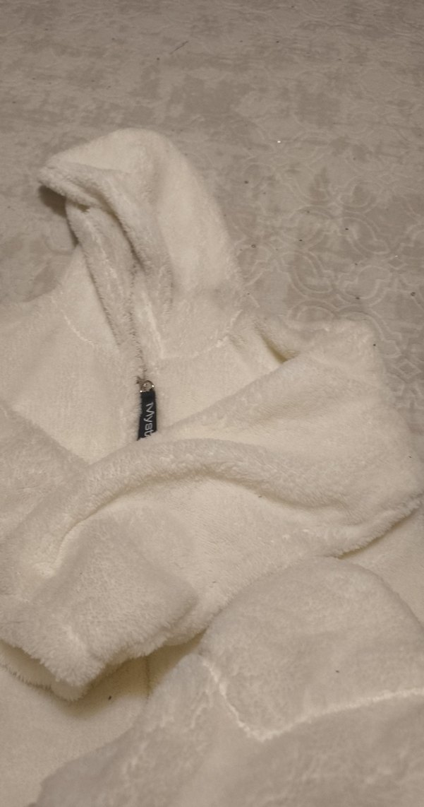 Kapüşonlu bek  Fermuarlı Kadın peluş Ceket - Görsel 2