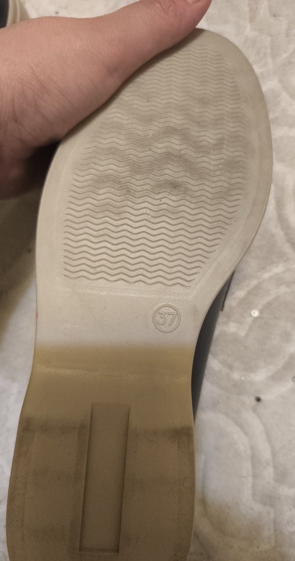 Siyah Deri Tokalı Kadın Loafer - Görsel 2