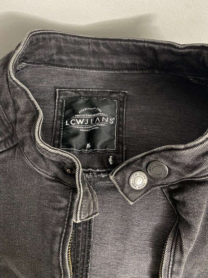 Gri Fermuarlı Biker Denim Jean - Görsel 2