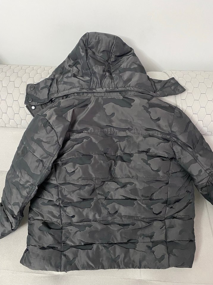 Gri Kamuflaj Desenli Erkek Mont - Görsel 3