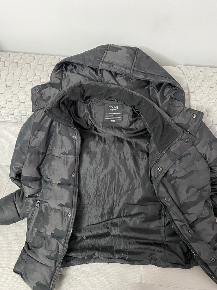 Gri Kamuflaj Desenli Erkek Mont - Görsel 2