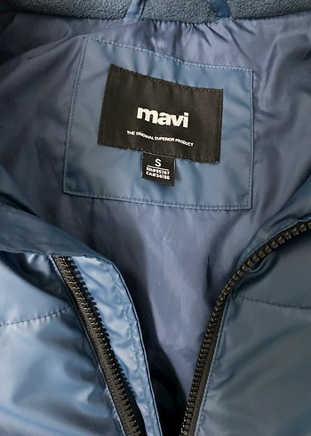 Fermuarlı Mavi Erkek Kışlık montu - Görsel 2