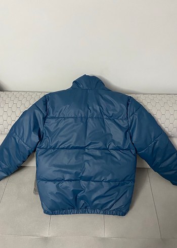 Fermuarlı Mavi Erkek Kışlık montu - Görsel 3