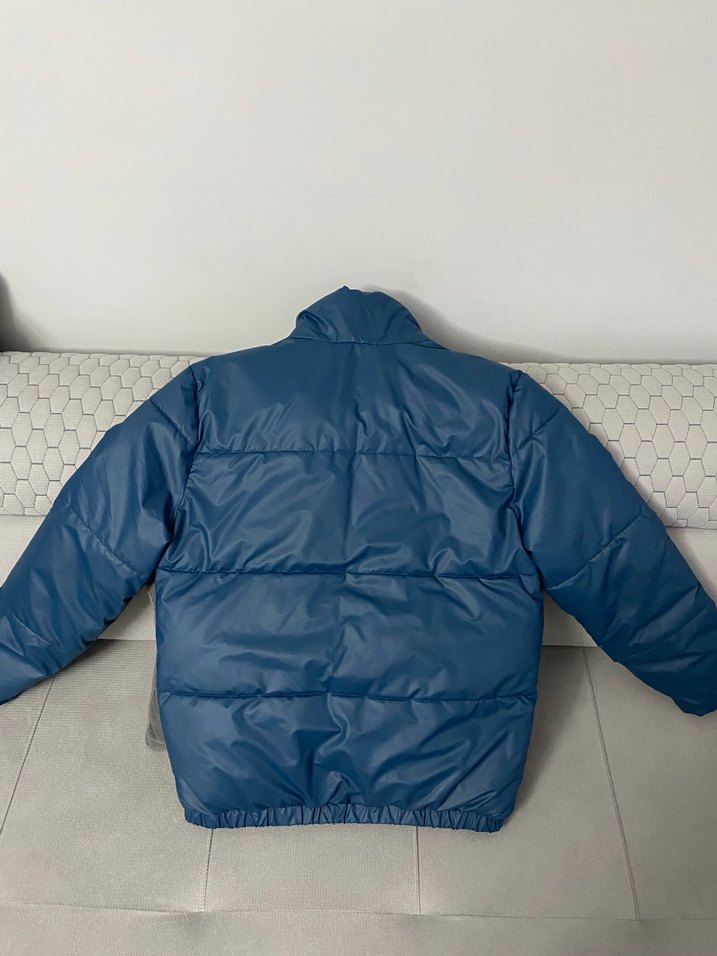 Fermuarlı Mavi Erkek Kışlık montu - Görsel 3