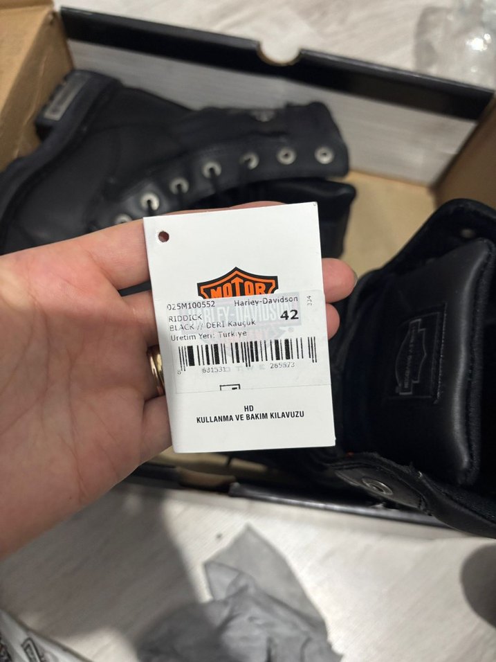 Orijinal Harley Davidson Erkek Biker Bot - Görsel 5