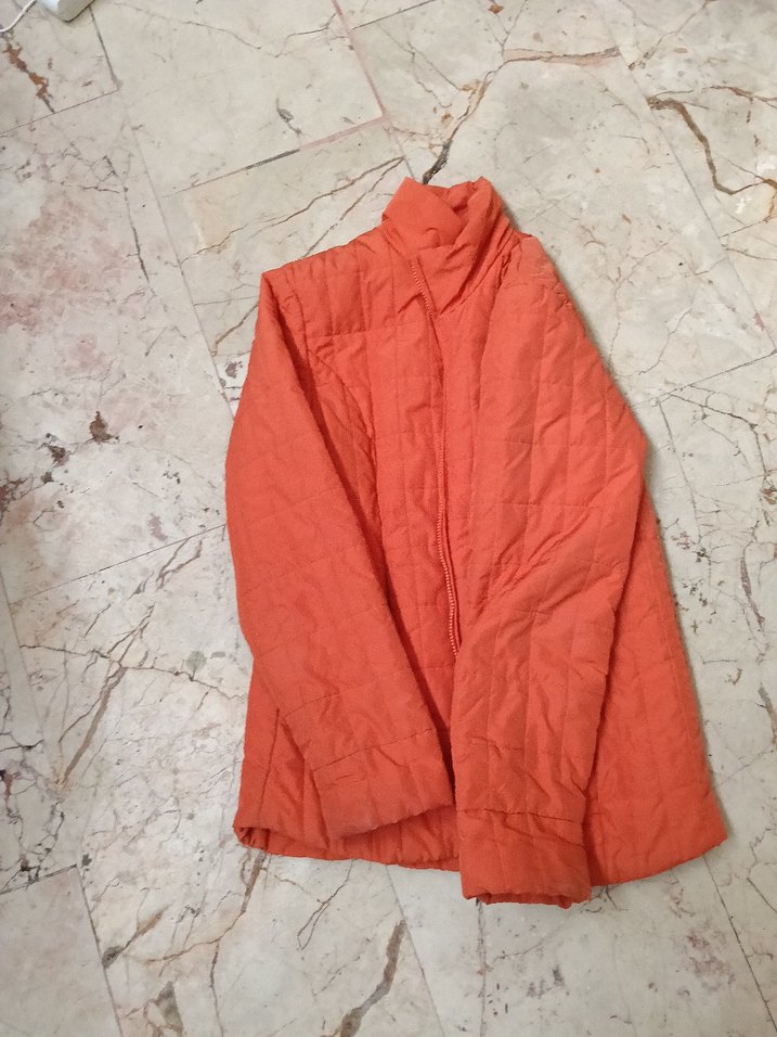 Turuncu Kadın Keten Ceket - Görsel 3