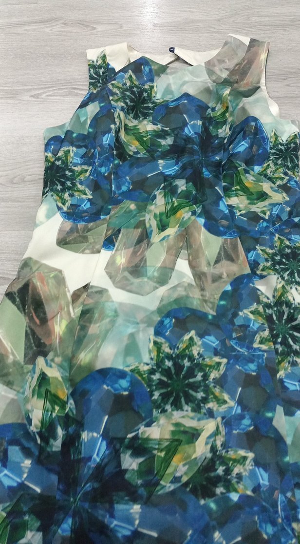 Mavi Desenli karısık diz boy - Görsel 2