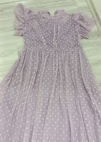 Mor Puantiyeli Uzun Bohem Elbise - Görsel 2