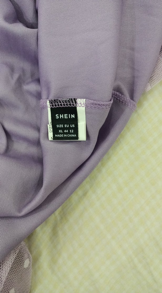 Mor Puantiyeli Uzun Bohem Elbise - Görsel 5