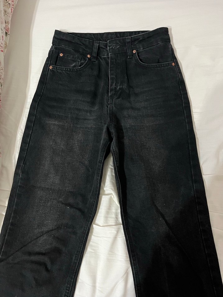 Siyah Normal Kesim Kadın Kot Pantolon - Görsel 2