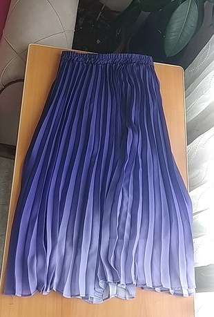 renk akışlı mor etek 