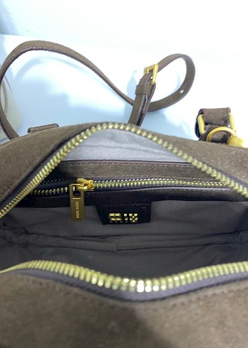 Kadın Kahverengi Süet Fermuarlı Çanta miu miu - Görsel 3