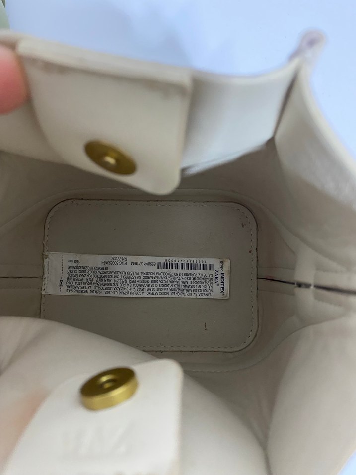 Bej Deri Tokalı Kadın Çanta zara - Görsel 2