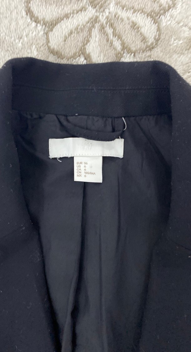 Düğmeli Siyah Kadın Blazer Ceket - Görsel 2