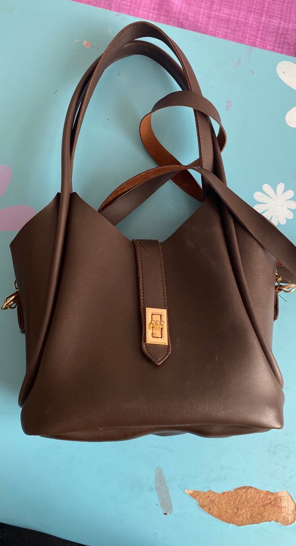 Kahverengi Deri Kadın Çanta - Görsel 2