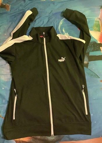 Puma Erkek siyah Fermuarlı Sweatshirt - Görsel 3