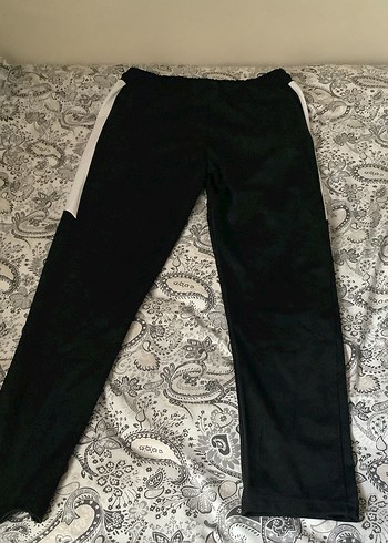 Erkek Siyah Nakışlı Fermuarlı Eşofman Altı - Görsel 3