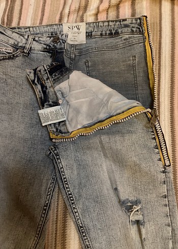 Yırtık paça fermuar detaylı mom jean - Görsel 3