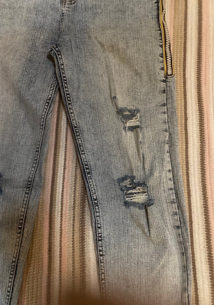 Yırtık paça fermuar detaylı mom jean - Görsel 5