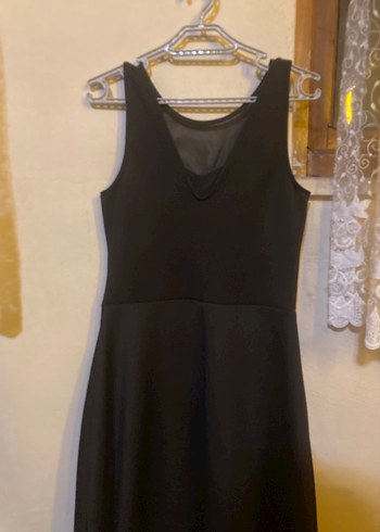 Siyah Gotik Midi Elbise - Görsel 4