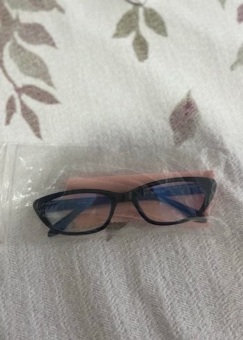 Şeffaf Mavi Minimalist Kadın Gözlüğü - Görsel 2