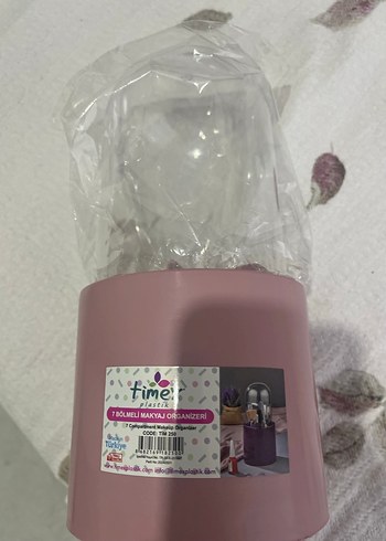 Pembe 7 Bölmeli Makyaj Organizer - Görsel 2