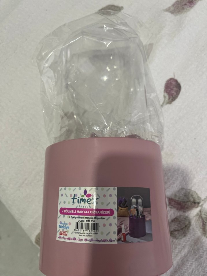 Pembe 7 Bölmeli Makyaj Organizer - Görsel 2