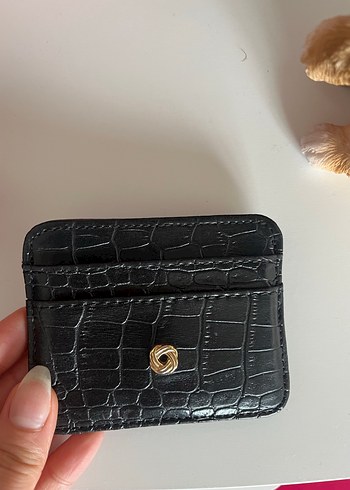 Koyu Siyah Yılan Desenli Deri Kadın Cüzdan - Görsel 2