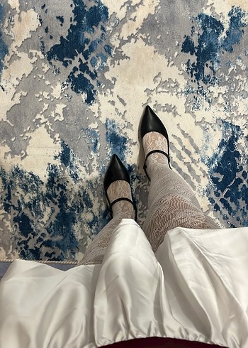 Bordo Beyaz Fırfırlı Midi Elbise - Görsel 4