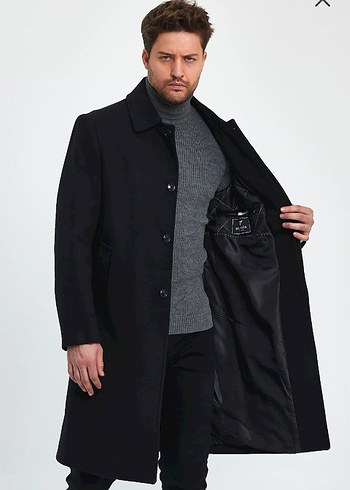 Erkek Siyah Kaban XL - Görsel 2