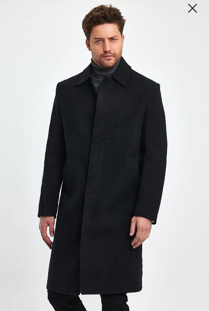 Erkek Siyah Kaban XL - Görsel 4