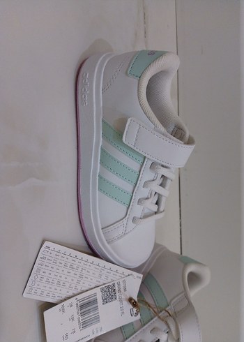 Kız Çocuk Beyaz Cırtlı Spor Ayakkabı - Görsel 2