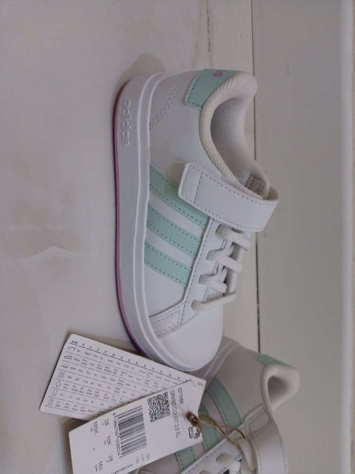 Kız Çocuk Beyaz Cırtlı Spor Ayakkabı - Görsel 2