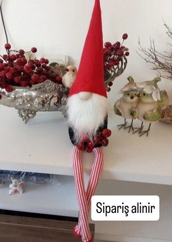 Kırmızı Şapkalı Renkli Biblo Gnome şans cucesi