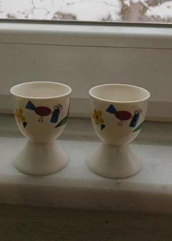 Baykuş desenli beyaz mini kupa seti - Görsel 2