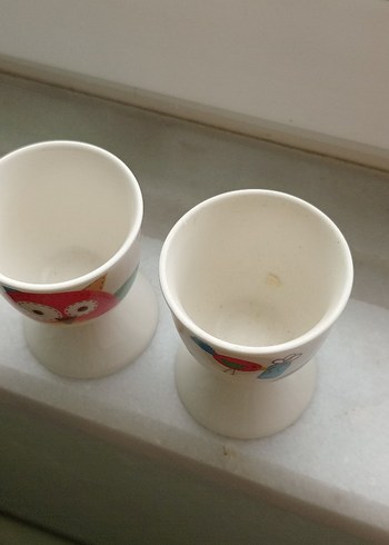 Baykuş desenli beyaz mini kupa seti - Görsel 4