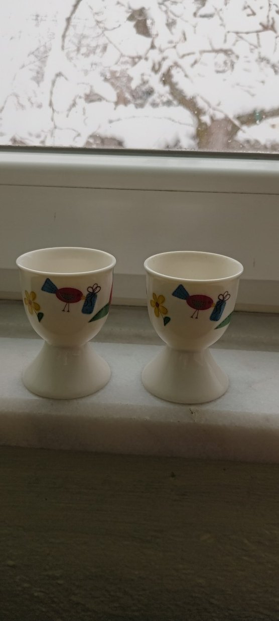 Baykuş desenli beyaz mini kupa seti - Görsel 2