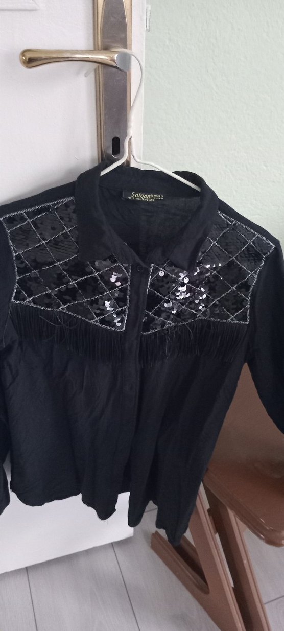 Düğmeli Siyah Gotik Kadın Gömlek - Görsel 3