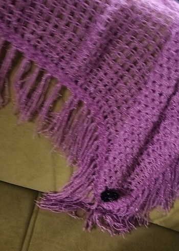 Mor Örgü Bohem Kadın Şal - Görsel 4