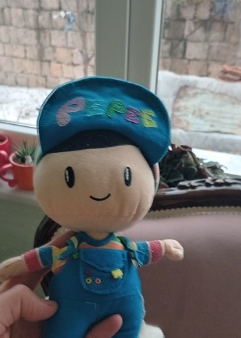 Renkli Mavi Şapkalı Peluş Oyuncak pepee - Görsel 2