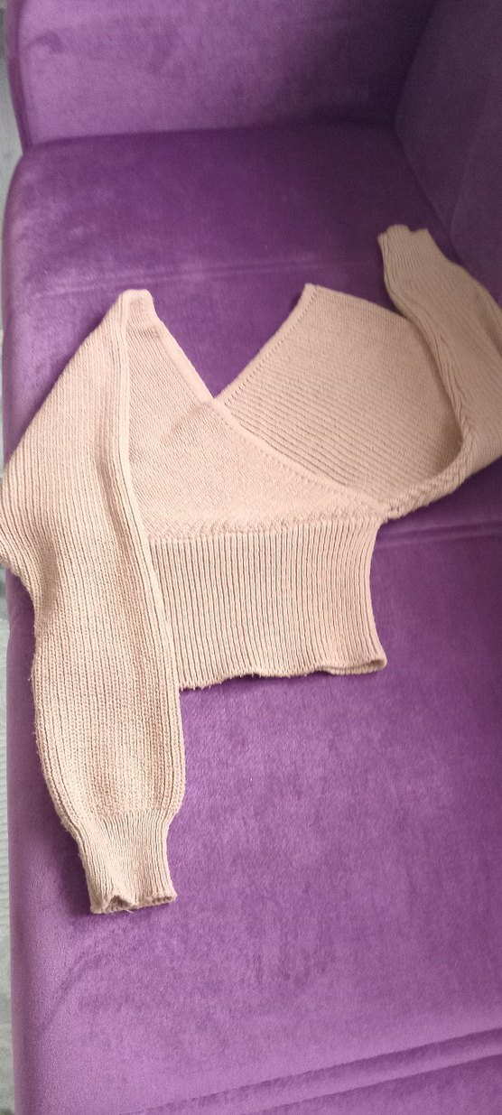 Bej Kadın Triko Omuz Detaylı Kazak - Görsel 4