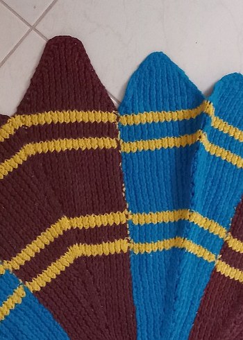 Renkli Örgü paspas 107 cm - Görsel 5