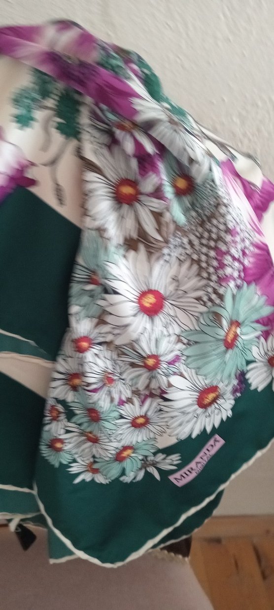 Pembe Bohem Çiçek Desenli Kadın Fular - Görsel 3